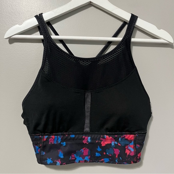 Lululemon Clip-In Long Line Bra Dandy Digie Multi Black Rare - Picture 12 of 16